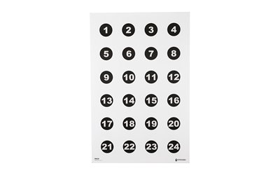 ACTION TGT 24 3" NMBR CIRCLES 100PK