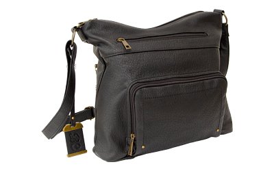 BULLDOG CROSS BODY PURSE W/HLSTR BLK