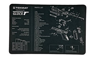TEKMAT PISTOL MAT FOR GLOCK 17 BLK