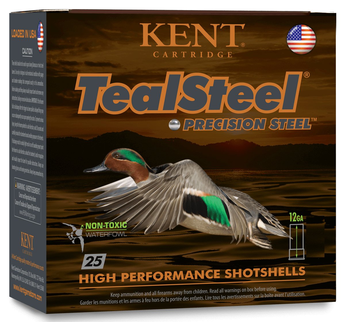 KENT TEALSTEEL 12GA 2.75 1-1/4OZ #5 25/10