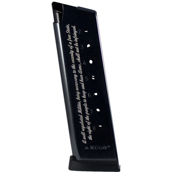 MECGAR 1911 45ACP 8RD 2ND AMMENDMENT ENGRAVED