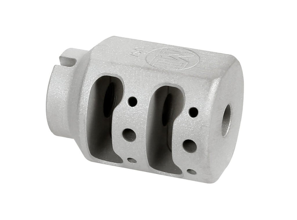 MI ALPHA TANK BRAKE STAINLESS 1/2X28-9MM