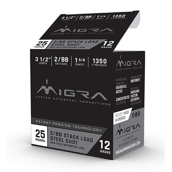 MIGRA STAXD STEEL 12GA 3.5 1-5/8OZ #2-BB 25/10