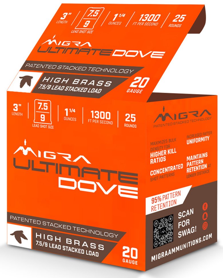 MIGRA DOVE 20GA 3 1.25OZ #7.5-9 25/10