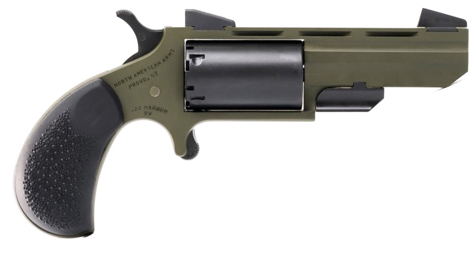 NAA GREEN HUNTSMAN 22LR 2 ODG BLK RUBBER GRIPS