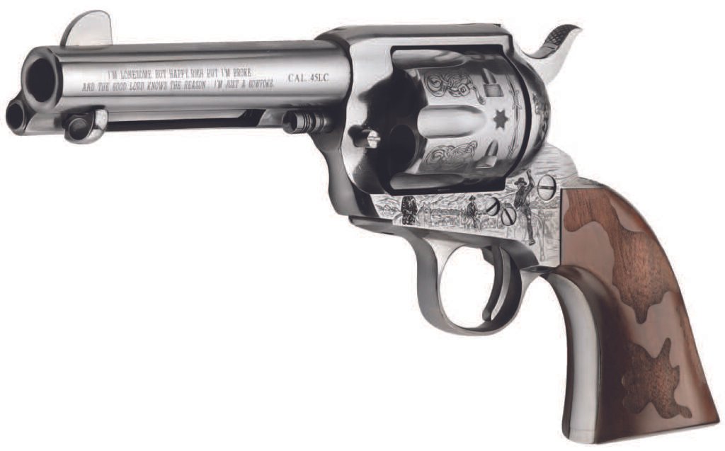 PIETTA COWPOKE 45LC 4.75 NICKEL ENGRAVE