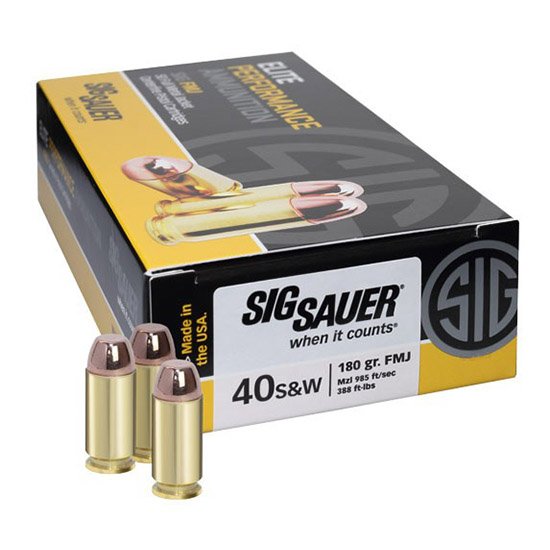 SIG AMMO 40SW 180GR ELITE BALL FMJ 50/20