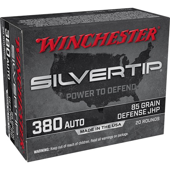 WIN SILVERTIP 380ACP 85GR JHP 20/10