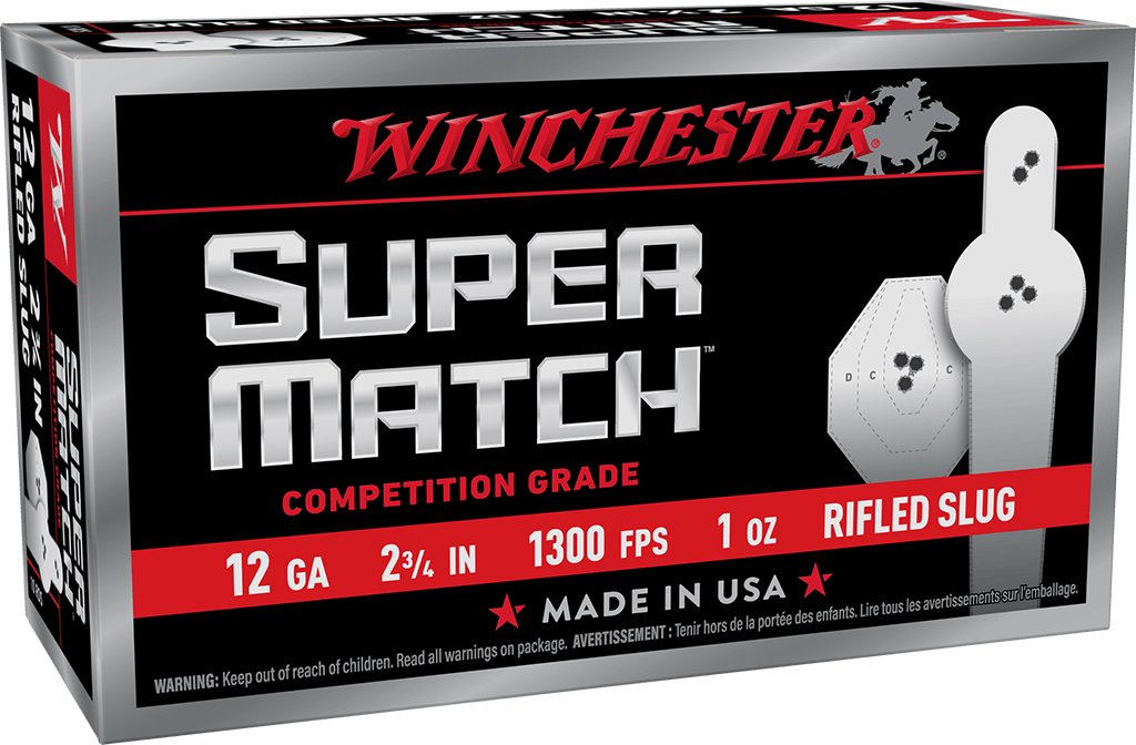 WIN SUPER MATCH 12GA 2.75 1OZ RIFLED 10/10